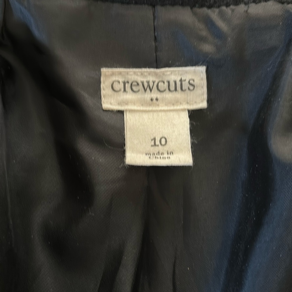 Boys size 10 (maybe even an 8) black wool/polyester pea coat